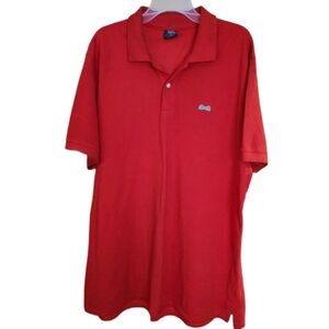 Y2K Le Tigre‎ Polo Shirt Red Embroidered Tiger Logo Classic 2XL